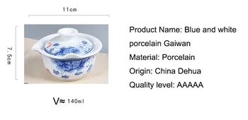 Keramikos gai wan arbatos puodą,Kinija kungfu Arbatos Rinkiniai Dehua gaiwan arbatos porceliano arbatinukas arbatos rinkinys, skirtas kelionės Graži lengva virdulys