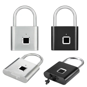 Keyless USB Įkrovimo Durų Užraktas, pirštų Atspaudų Smart Spynos Greitai Atrakinti Cinko lydinio Metalo Savarankiškai Plėtoti Lustas