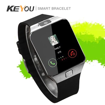 KEYOU-DZ09 Smart Watch Vyrų Fitneso Apyrankę su Širdies ritmą ir Kraujo Spaudimą, Stebėti, skirtų 