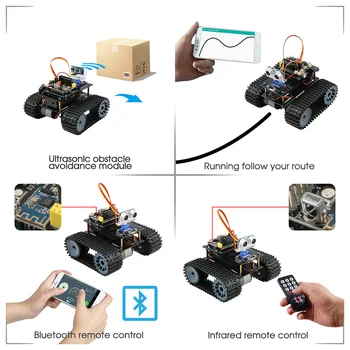 Keywish Bakas Robotas Arduino Starter Kit Protingas Automobilis Su Pamoka APP RC Robotai Mokymosi Rinkinys Švietimo KAMIENINIŲ Žaislai Vaikams