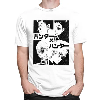 Kietas Hunter X Hunter T-shirt Vyrams Medvilnės, Japonų Anime, Manga Hxh Tees Marškinius, O-kaklo trumpomis Rankovėmis Vasarą Marškinėlius Dovanų Drabužiai