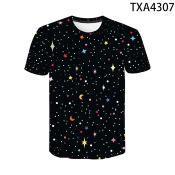Kietas Juokinga Visatos Planetos Kosmoso Galaxy Astronautas 3D marškinėliai Vyrams, Moterims, Vaikams Mėnulis Spausdinti Žvaigždė Danguje Berniukas Mergaitė Mados Viršūnes Tees