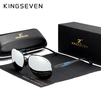 KINGSEVEN Markės Dizaino Aliuminio vyriški Akiniai nuo saulės, Poliarizuoti Didelės raiškos Objektyvas Vairavimo Veidrodėliai Saulės akiniai Moterų Gafas De Sol