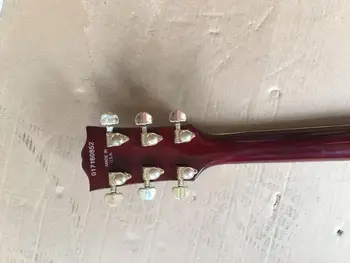 Kinijos gitara gamyklos custom shop F skylę kūno Tuščiaviduriai įstaiga Elektrinės Gitaros Fingerboard spalvos gėlių vynuogių apdaila sandėlyje 915