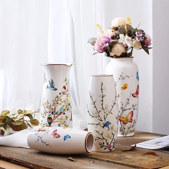 Kinijos Šiuolaikinės Keramikos Vaza, Vestuvių Dekoravimas Namų Dekoro Kambarį Dekoruoti Porceliano Vaza Gėlių charakteris modelis vaza