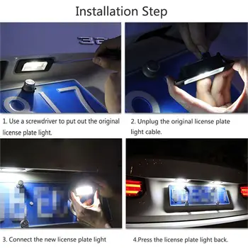 Klaidų LED Automobilių Licencijos Numerį Šviesos 