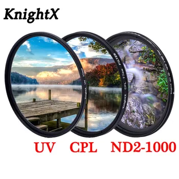 KnightX Grad spalvų filtras UV CPL Star kintamasis Objektyvas canon sony, nikon d70 d80 d3300 700d 1300d 49 52 55 58 62 67 72 77 mm