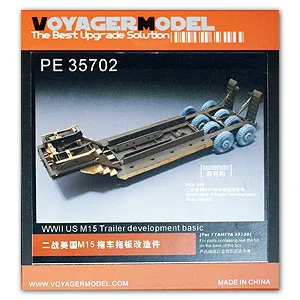 KNL HOBIS Voyager Modelis PE35702 II Pasaulinio Karo JAV M15 sunkusis transportas, priekabos plokštė atnaujinti metalo ėsdinimo dalys
