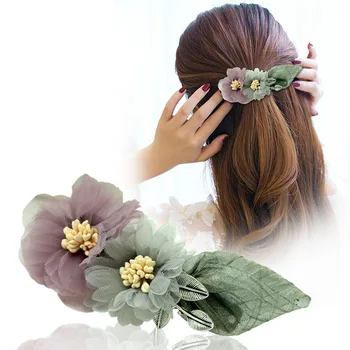 Korėjos Mados Suaugusiųjų Audinio Siūlų Staigius Galvos Gėlių Staigius Elegantiškas Šukuosena Pavasario Įrašą Asiūklio Įrašus Moterų Plaukų Papuošalai