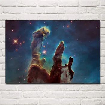 Kosmoso ramsčių, kūrimo visatos kraštovaizdžio nuotraukų ūkas kambarį namo sienos meno dekoro medžio rėmo audinio plakatai EX025