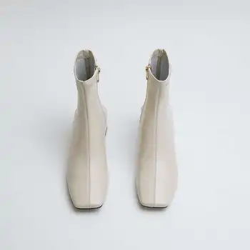 Krazing Puodą pagrindinio aikštėje kojų kietas originali batai kasdien dėvėti aukšti kulniukai, pusėje užtrauktukas moterų žiemos mados moterų batai L26