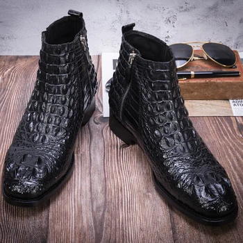 Krokodilo Odos Batai Vyrams Suknelė Batų Natūralios Odos Šalis Vestuvių Prabanga Atsitiktinis Oficialų Fashion Shoes Mens 