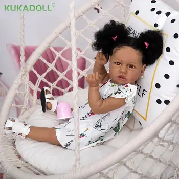 KUKADOLL 57CM Reborn Baby Doll viso Kūno Lėlių Atgimsta Babie Mergina 2020 Vaikas Kalėdinė dovana Gimtadienio Dovana Partneris
