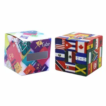 Kuulee Magic Cube Aukštos Kokybės Vaikų Įdomių Žaislų, UV Spausdinimas, Nacionalinės Vėliavos Magic Cube Vaikų Švietimo Žaislai 3x3x3
