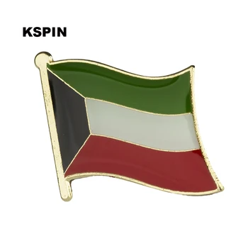 Kuveitas vėliavos pin atlapas pin ženklelis 10vnt daug Sagė Piktogramos KS-0094
