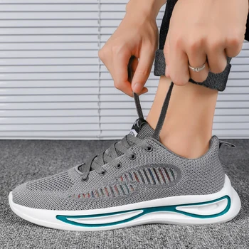 Kvėpuojantis Patogus Sneaker Vyrai Korėjos Stiliaus Mados Laisvalaikio Bateliai Fluorescencijos Minkštas Vienintelis Bėgimo Sporto Bateliai