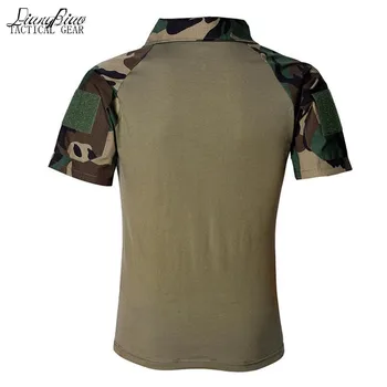 Kvėpuojantis Quick Dry Taktinių Kariuomenės Kamufliažas Marškinėliai Vyrams JAV Armija Kovai su T-Shirt Outwear T-shirt
