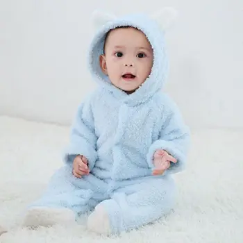 Kūdikiams naujagimiui mergaičių drabužius Kūdikiams su Gobtuvu rompers Gobtuvu pižama šilta žiemos gyvūnų kostiumai