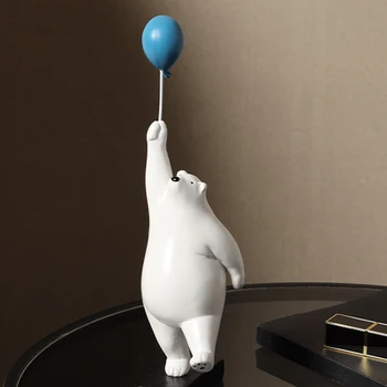 Kūrybos balionas polar bear derva, TV spintelė mielas darbastalio apdaila kambarį namo puošyba