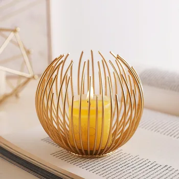 Kūrybos Geležies Amatų Namų Puošybos Ornamentais, Geometrinių Žvakidė Stalo Dekoravimo Reikmenys, Miniatiūrinė Modelis Baldai