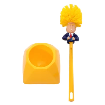Kūrybos Koziris Tualeto Šepetys Turėtojas Donald Trump Galvos Silikono Vonios kambarys WC teptukų Rinkinys, Valymo Reikmenys