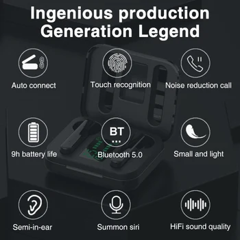 L12 TWS ausinės 2020 Naujausias In-ear Ausinių LED Ekranas 5.0 