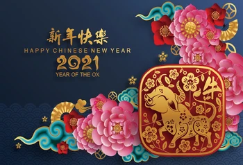 Laeacco 2021 Laimingas Kinų Naujųjų Metų Šaliai Metais Jautis 