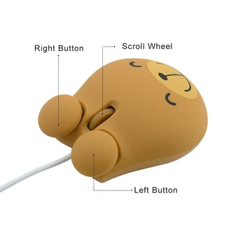 Laidinio Mielas Pelės Mini Animacinių filmų Varlė Tigras, Meška Dizaino 3D Vaikai Nešiojamų Mause 1600DPI USB Optinė Mažas Mielas Pelėms Nešiojamas KOMPIUTERIS
