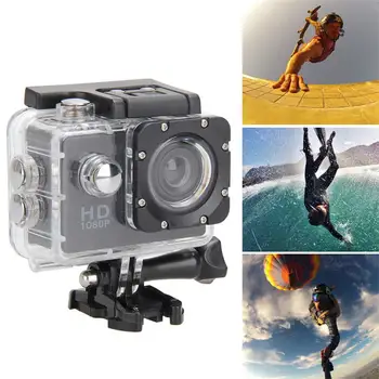 Lauko Sporto veikla Mini Kamera, Vandeniui atsparus Kameros Ekrano Spalvos Vandeniui Atsparus Vaizdo Stebėjimo Povandeninė Kamera Full HD 1080P