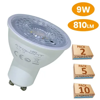 LED ATOMANT GU10 9W 810 liumenų LED lemputė A ++ apšvietimo lemputės namo apdaila, gyvenamasis kambarys, virtuvė, miegamasis lempos