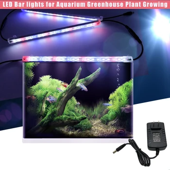 LED Grow Light Bar šviesos Akvariumas Šiltnamio efektą sukeliančių Augalų Auginimo ritės vandeniui DC 12V Maitinimo nuotolinio įrašus klijai 4red 2blue