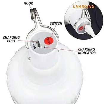 LED Kempingo Žibintas USB Įkrovimo Lemputės, Lauko Kempingas Lempa 5 Modelio Nešiojami Žibintai Avariniai Žibintai GRILIS Žygiai