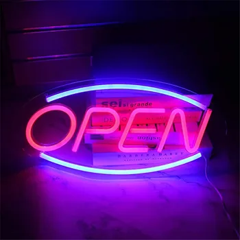 LED Neon Atvira Pasirašyti Verslo Apšviesta Ženklai Patalpų Šviesą Ženklas, Parduotuvės, Baras Reklama Valdybos Elektrinis Ekranas Prisijungimo Data