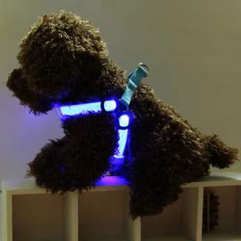 LED PET Nailono Šuns Pakinktai Naminių Kačių Šunų Antkaklis Panaudoti Vest Saugos Apšviesta Šuns Pakinktai Naminių Šunų Šviesos Liuminescencinės Apvadai