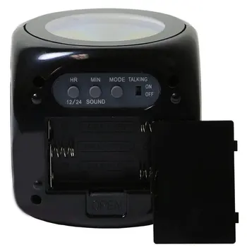 LED Projekcija Temperatūra Patvarus Laikrodis, Žadintuvas Plastiko Juoda Balta Žadintuvas Multi-funkcija Skaitmeninis LCD Balsu Kalbėti