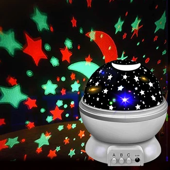 LED Projektorius Star Mėnulis Naktį Šviesos Dangus Sukasi Valdoma naktinė lempa Lempa, Vaikams, Vaikai, Kūdikis, Miegamojo, vaikų Darželio Kalėdų Dovana