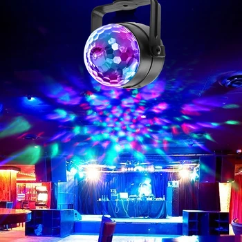 LED RGB Magic Ball Light Nuotolinio Valdymo Etapo Poveikį Lempa DJ Disco Baras