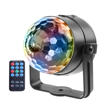 LED RGB Magic Ball Light Nuotolinio Valdymo Etapo Poveikį Lempa DJ Disco Baras