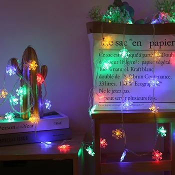 LED snaigė Šviesos Eilutę Šmėžavimas Girliandas USB baterijomis, Kalėdų Pasakos Šviesos Atostogų Šalis Naujųjų Metų Vestuvių Dekoro