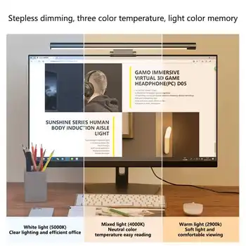 LED Stalo Lempa Ekrano Juosta Šviesos Tipas-c/USB Šviesos Kompiuteris Nešiojamas Kabo LED Šviesos Stalo Lempa LCD Monitorius, Lempa Studijų Skaityti