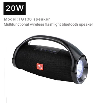 LED žibintuvėlis Bluetooth, stereo garsiakalbiai, nešiojamų žemų dažnių garsiakalbis dviguba diafragma, belaidį nešiojamųjų garsiakalbiai, muzikos centras caide som