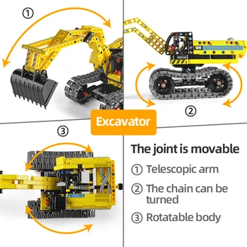 Legoinglys Miesto Transporto Inžinerijos Plytų Žaislai Techninės Ekskavatorius Kranas Modelio Kūrėjas LegoINGlys Blokai Vaikų Dovanų