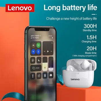 Lenovo XT90 TWS Tiesa, Belaidės Stereo Ausinės Bluetooth 5.0 IPX5 atsparumas Vandeniui Ausų Touch Kontrolė su 300mAh Baterija Dėžutę