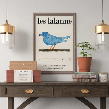 Les Lalanne 1975 M. Vidurio Amžiaus Plakatas Sienos Meno Blue Bird Namų Puošybai Tapybos Darbų Paroda Vintage Nuotraukos Kambarį Rėmelį