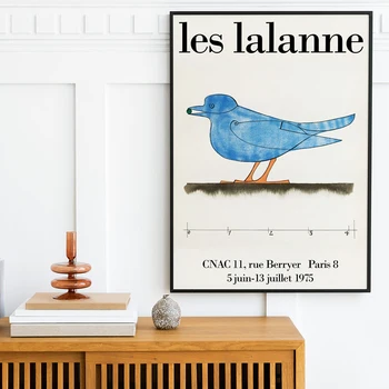 Les Lalanne 1975 M. Vidurio Amžiaus Plakatas Sienos Meno Blue Bird Namų Puošybai Tapybos Darbų Paroda Vintage Nuotraukos Kambarį Rėmelį