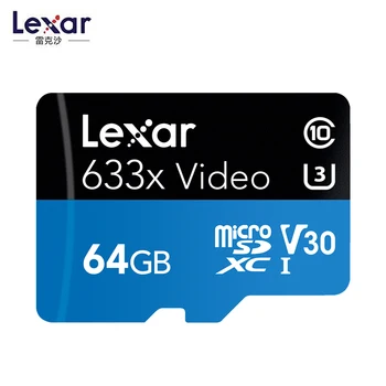 Lexar 633x Didelės Spartos Micro SD Atminties Kortelė 32GB 64GB 128GB Max 95M/s C10 256G 512G Užfiksuoti nuotykių HD įtraukti adapteris