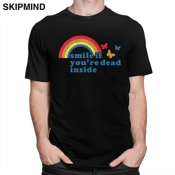 LGBT Šypsena, Jei Jūs Esate Miręs Viduje Marškinėliai Vyrams Minkštos Medvilnės Miesto marškinėliai trumpomis Rankovėmis, Gėjų LGBTQ Tee Viršūnes Drabužių Merch