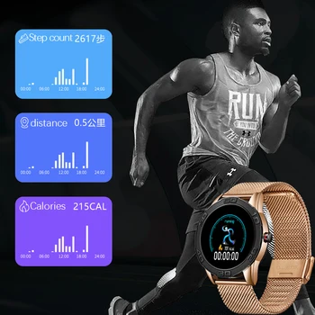 LIGE 2020 Naujas Smart Watch Vyrų, Moterų Sporto laikrodis LED ekranas atsparus Vandeniui Fitness Tracker 
