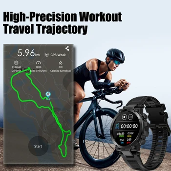 LIGE Naujas Vyrų Visiškai Jutiklinis Ekranas Smart Žiūrėti IP68 Vandeniui paramos HR/BP Fitness Tracker Sporto smart watch Vyrai, skirtų 