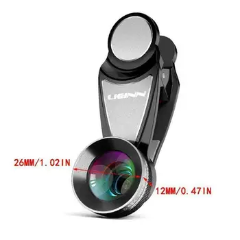 LIGINN 0.63 X Platus Kampas +15X Makro Du-In-One Universalus Išorės Mobiliojo Telefono Fotografija ir Fotoaparato Objektyvas Universalus, Mikroskopu